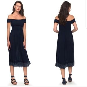 Roxy navy blue midi dress